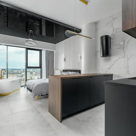 公寓 Hanza Tower Sky Lux 17th Floor 什切青